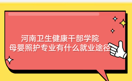 河南衛(wèi)生健康干部學(xué)院母嬰照護專業(yè)就業(yè)途徑